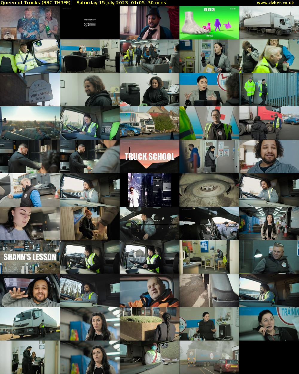 Queen of Trucks (BBC THREE) Saturday 15 July 2023 01:05 - 01:35