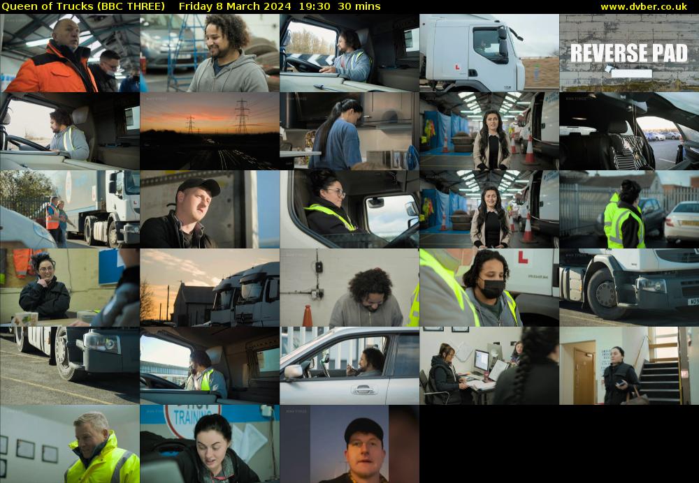 Queen of Trucks (BBC THREE) Friday 8 March 2024 19:30 - 20:00