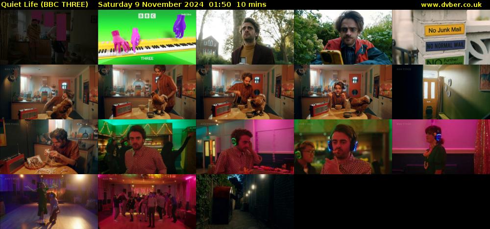 Quiet Life (BBC THREE) Saturday 9 November 2024 01:50 - 02:00