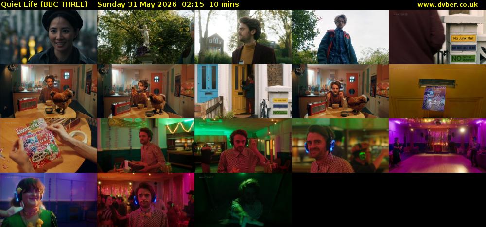 Quiet Life (BBC THREE) Sunday 31 May 2026 02:15 - 02:25