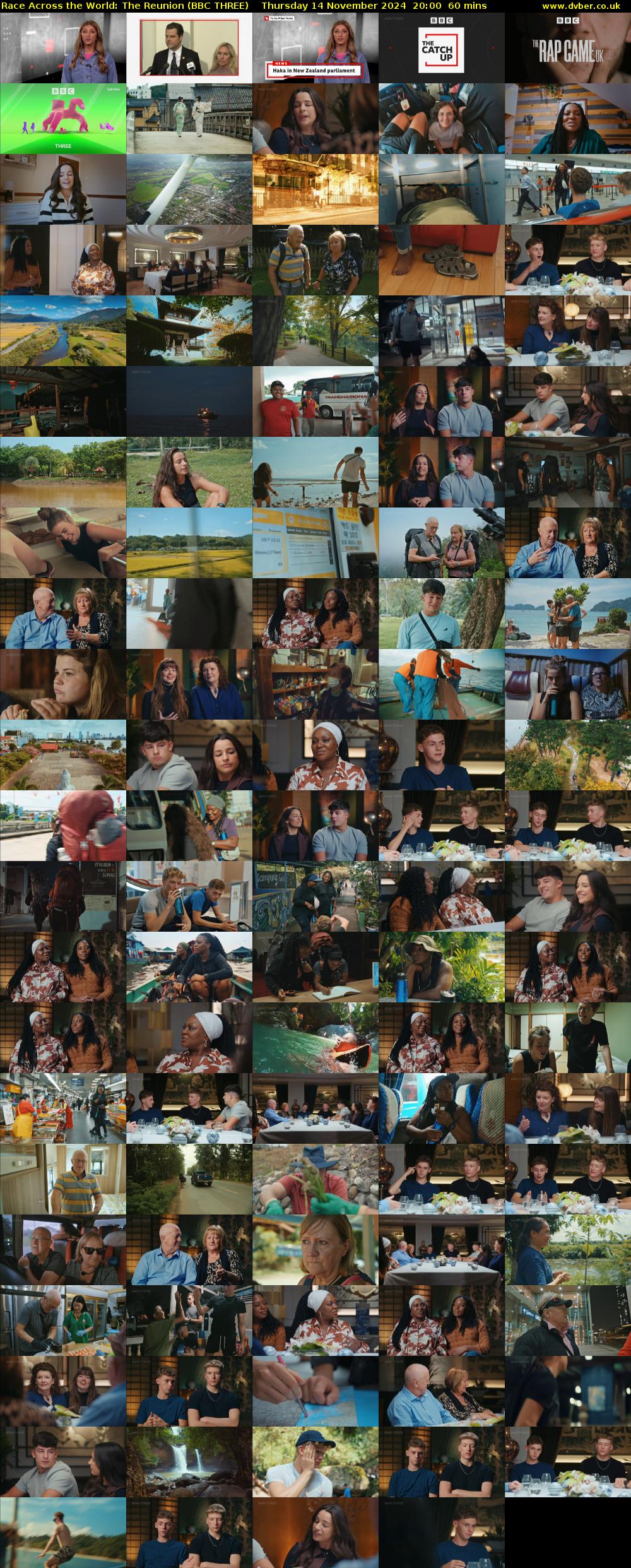 Race Across the World: The Reunion (BBC THREE) Thursday 14 November 2024 20:00 - 21:00