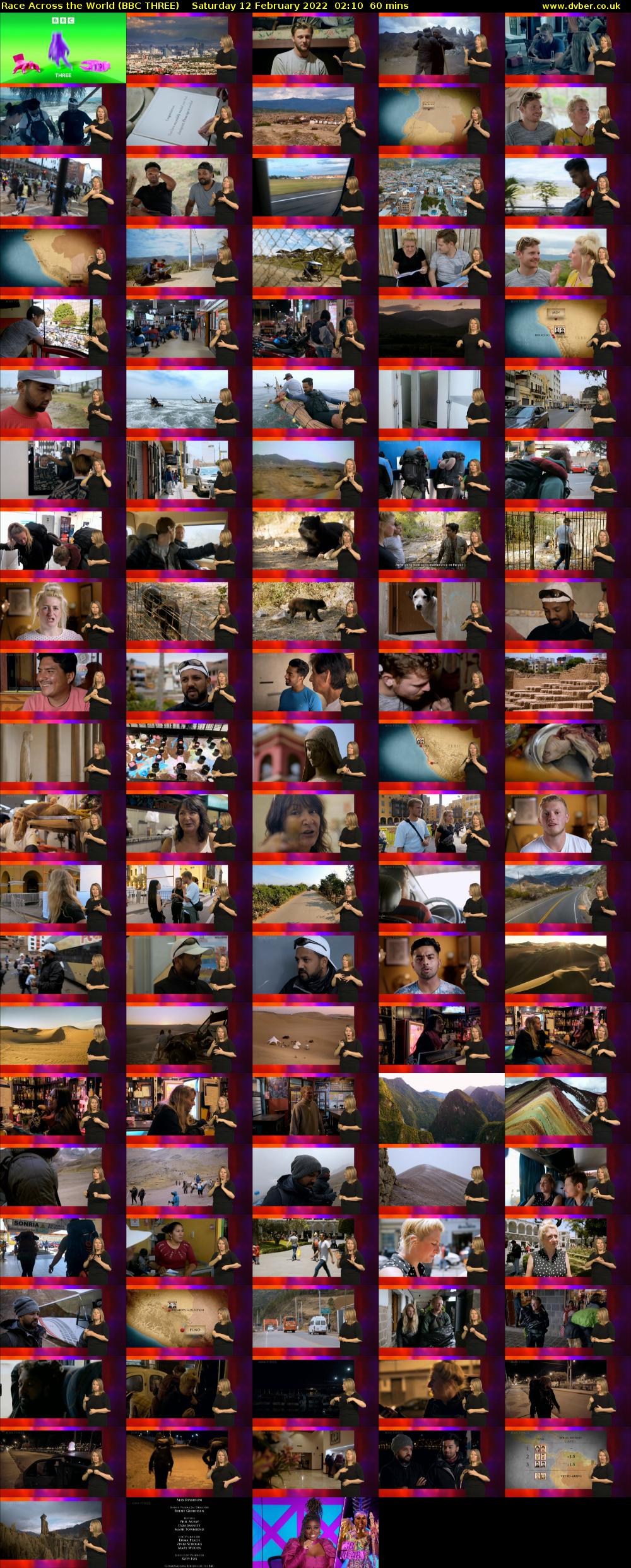 Race Across the World (BBC THREE) Saturday 12 February 2022 02:10 - 03:10