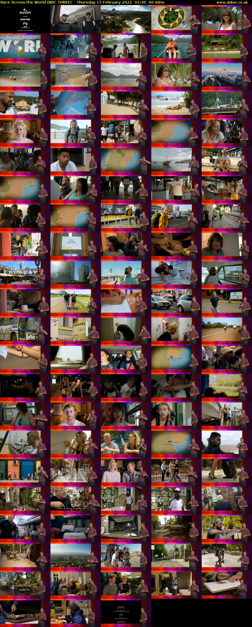Race Across the World (BBC THREE) Thursday 17 February 2022 01:40 - 02:40