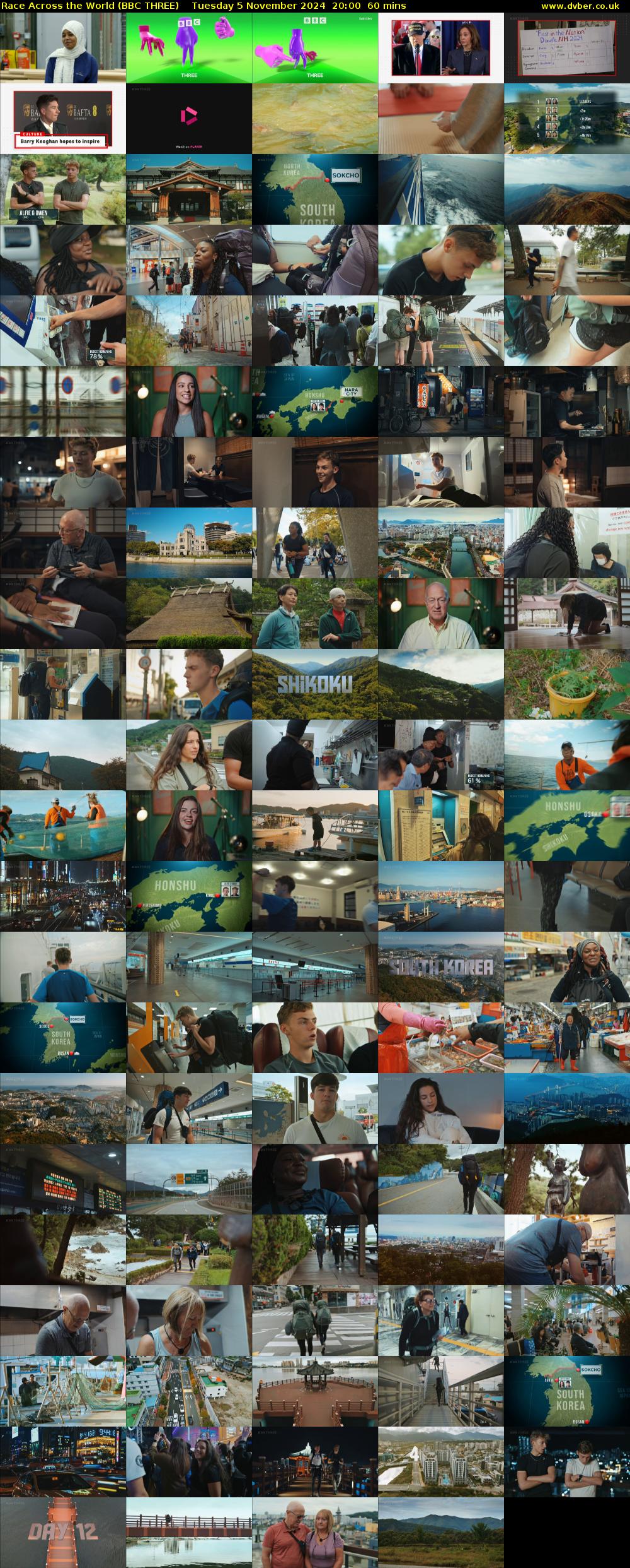 Race Across the World (BBC THREE) Tuesday 5 November 2024 20:00 - 21:00