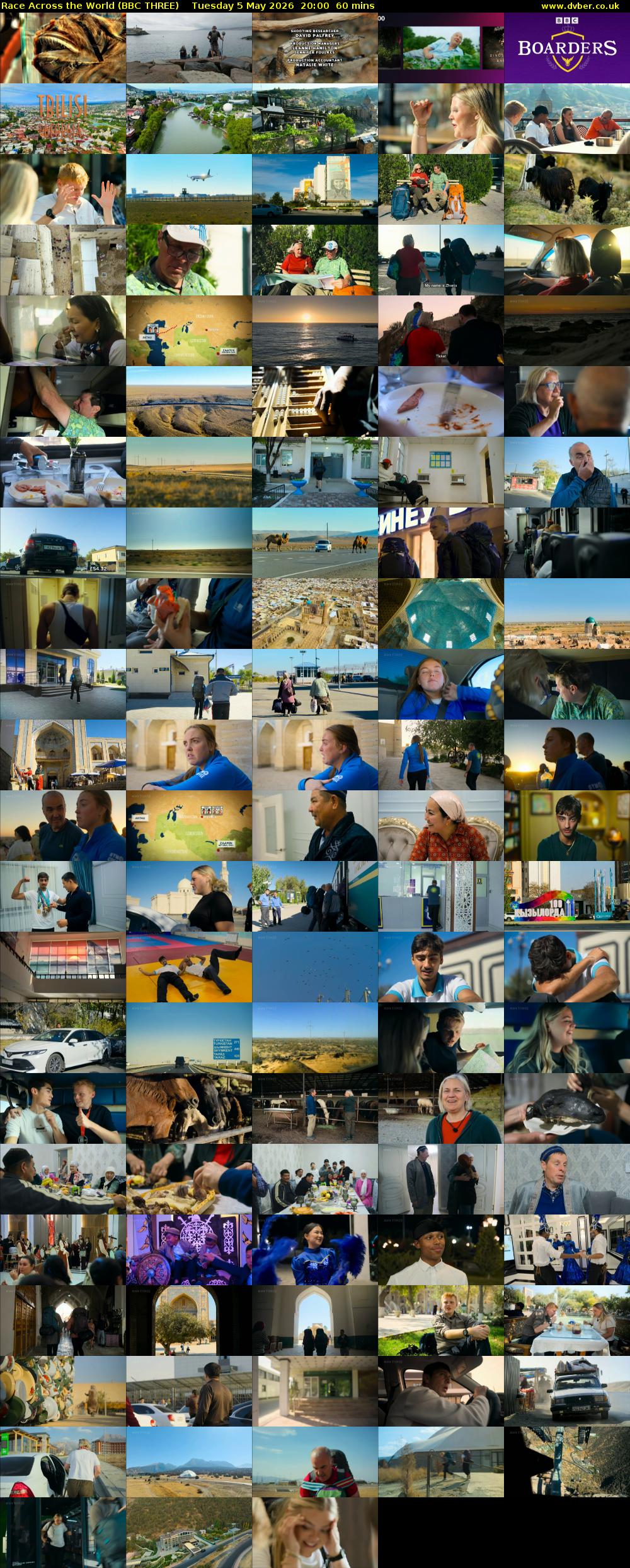 Race Across the World (BBC THREE) Tuesday 5 May 2026 20:00 - 21:00