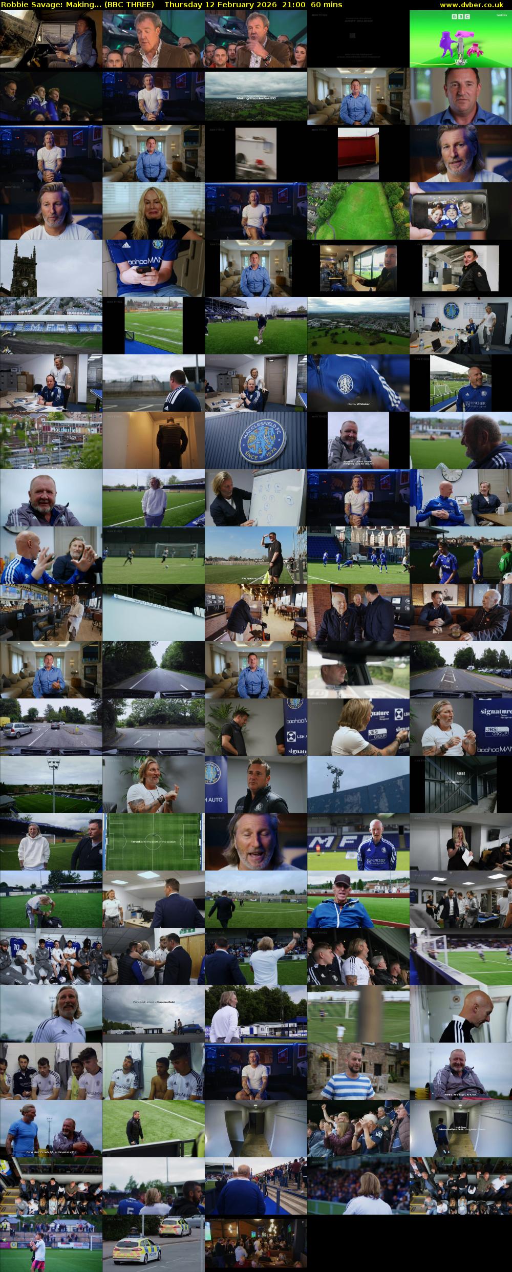 Robbie Savage: Making... (BBC THREE) Thursday 12 February 2026 21:00 - 22:00