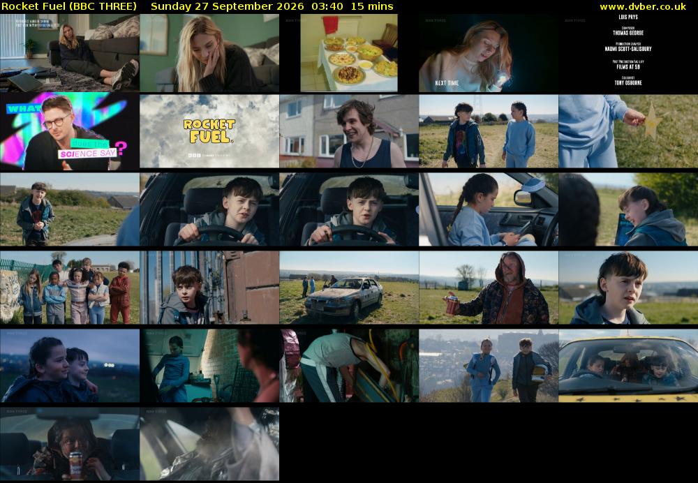 Rocket Fuel (BBC THREE) Sunday 27 September 2026 03:40 - 03:55