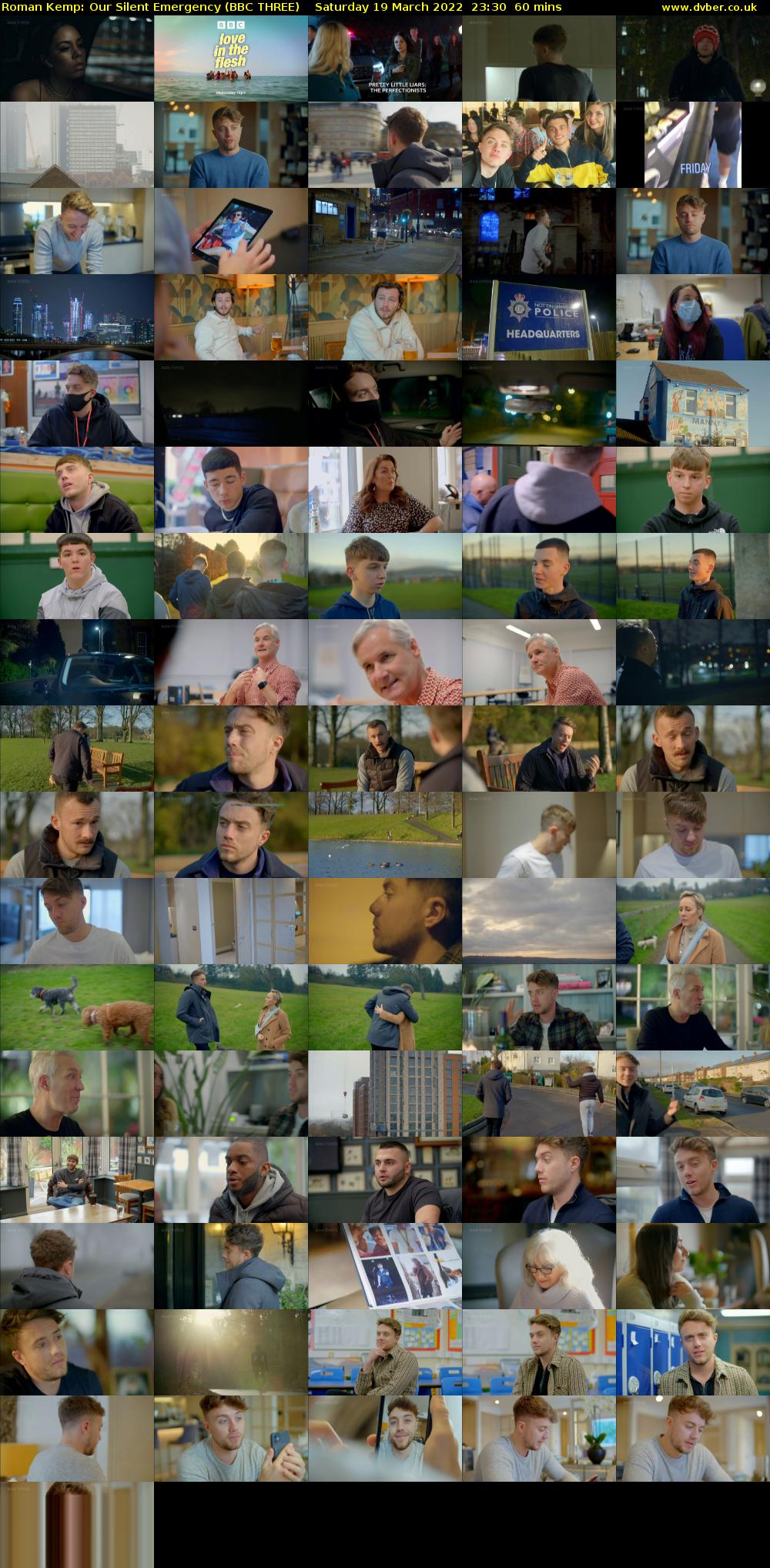 Roman Kemp: Our Silent Emergency (BBC THREE) Saturday 19 March 2022 23:30 - 00:30