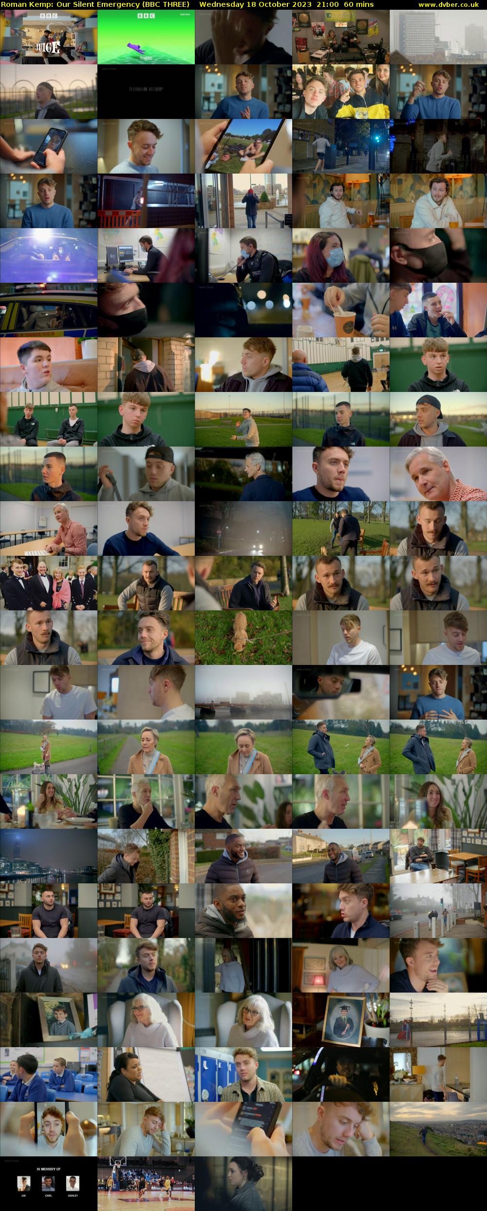 Roman Kemp: Our Silent Emergency (BBC THREE) Wednesday 18 October 2023 21:00 - 22:00