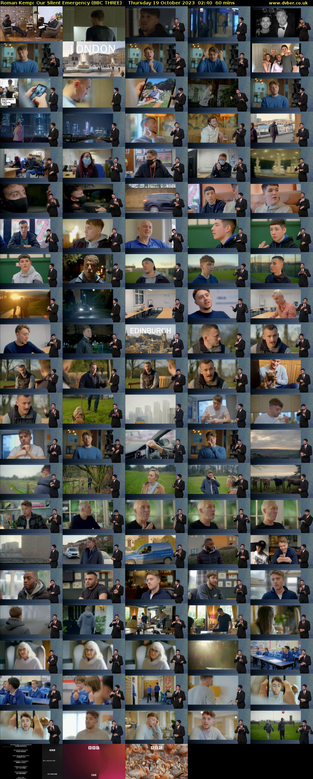 Roman Kemp: Our Silent Emergency (BBC THREE) Thursday 19 October 2023 02:40 - 03:40