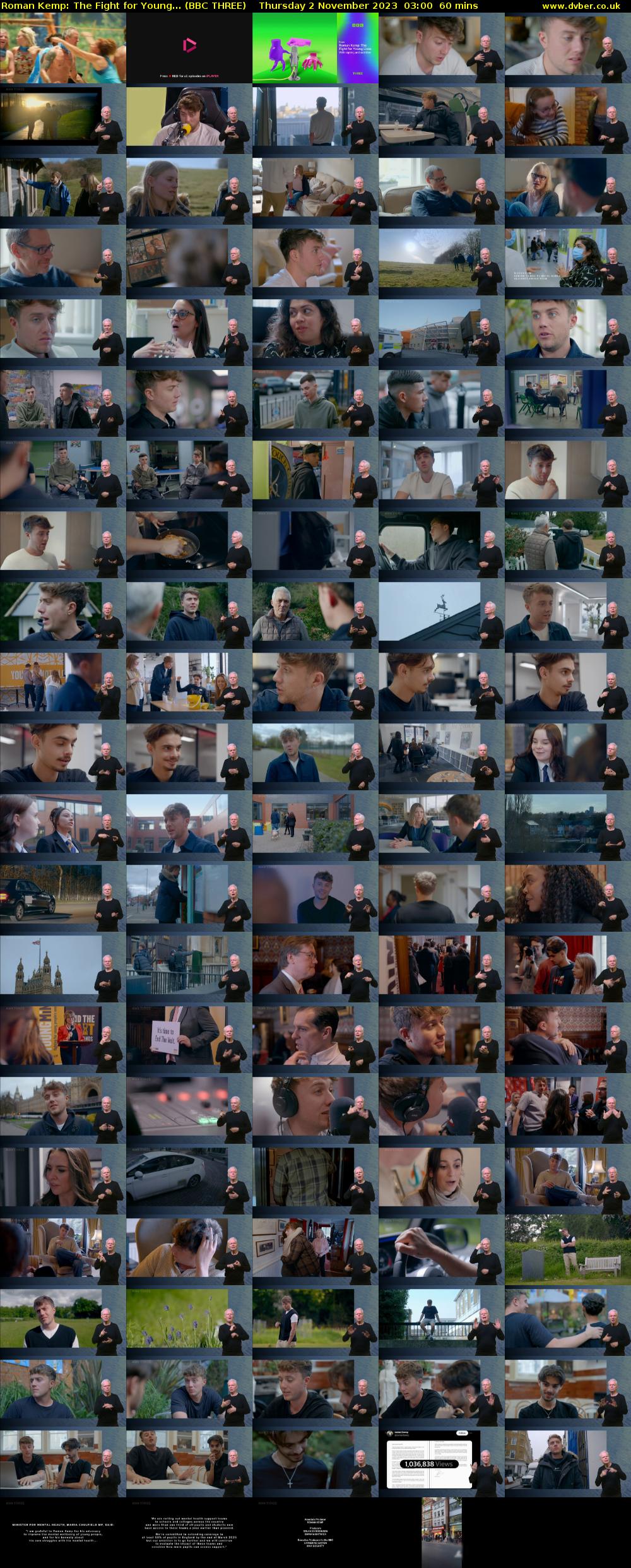 Roman Kemp: The Fight for Young... (BBC THREE) Thursday 2 November 2023 03:00 - 04:00