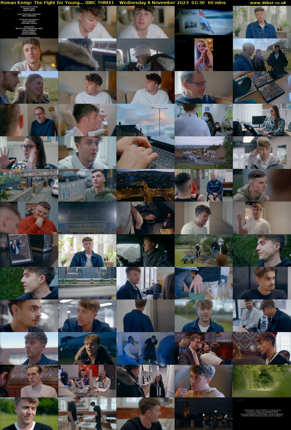 Roman Kemp: The Fight for Young... (BBC THREE) Wednesday 8 November 2023 01:30 - 02:30