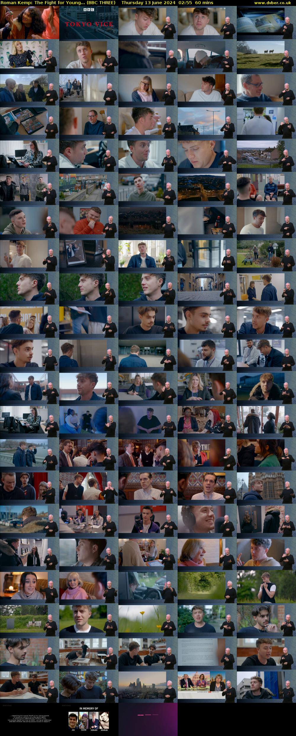Roman Kemp: The Fight for Young... (BBC THREE) Thursday 13 June 2024 02:55 - 03:55