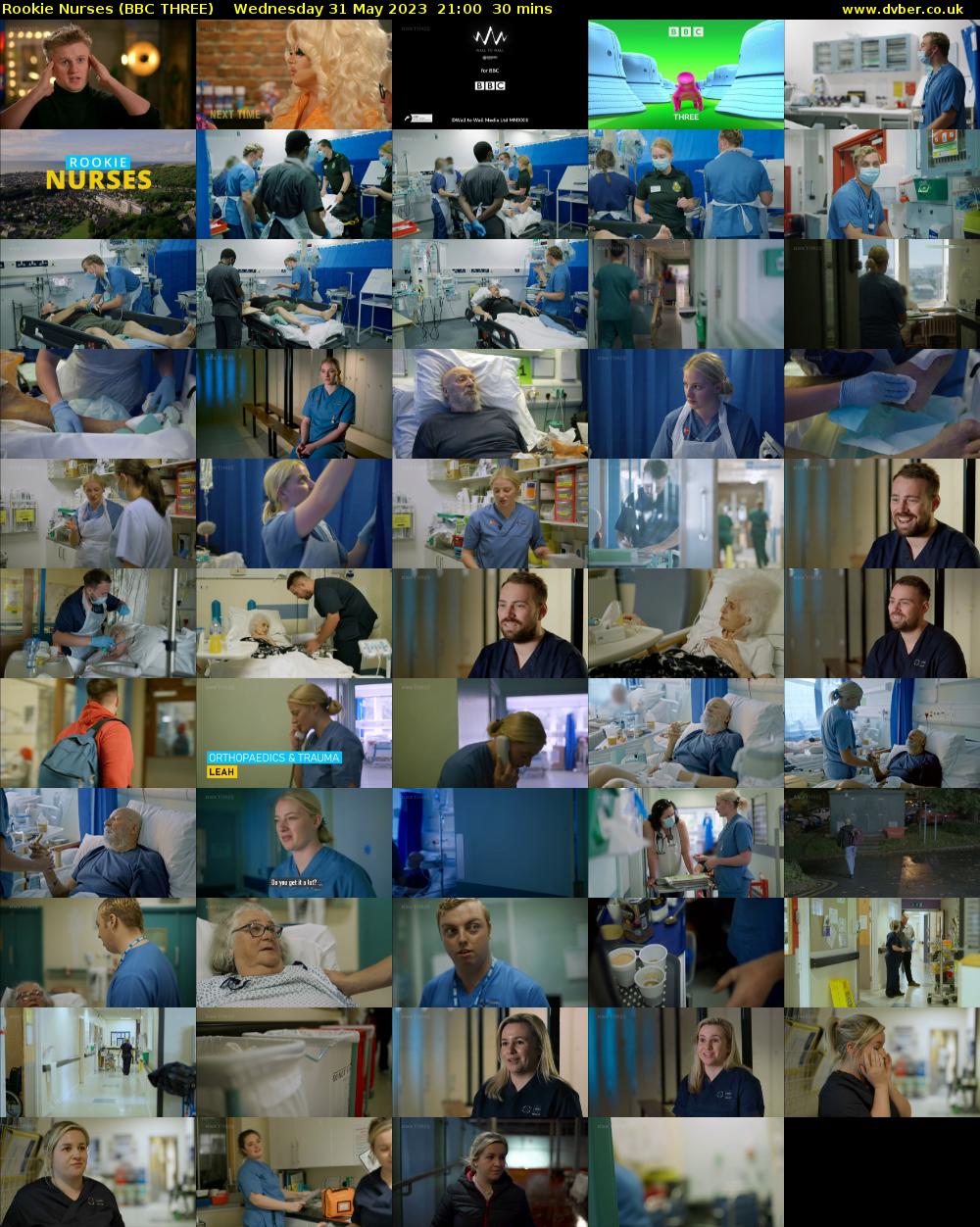 Rookie Nurses (BBC THREE) Wednesday 31 May 2023 21:00 - 21:30