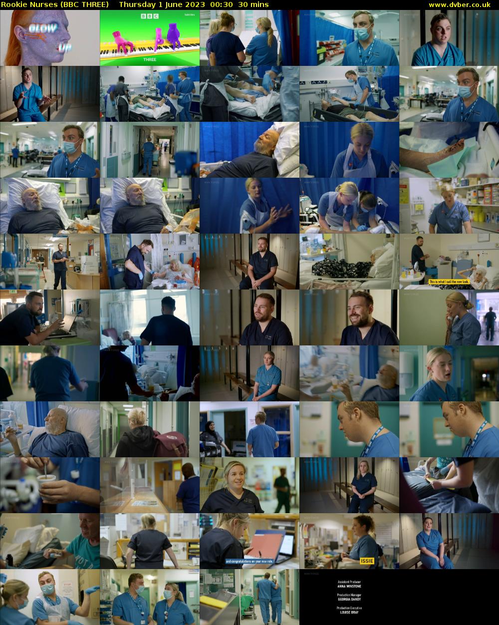 Rookie Nurses (BBC THREE) Thursday 1 June 2023 00:30 - 01:00