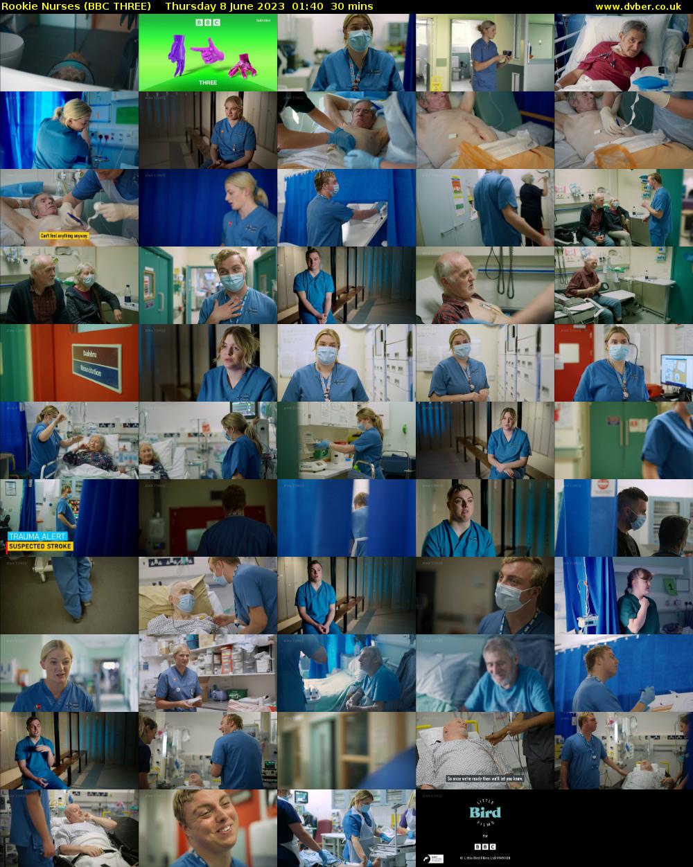 Rookie Nurses (BBC THREE) Thursday 8 June 2023 01:40 - 02:10