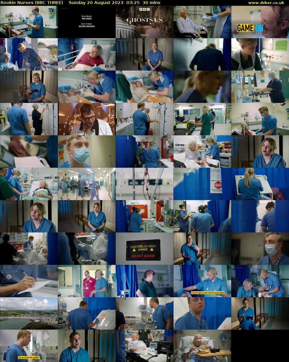 Rookie Nurses (BBC THREE) Sunday 20 August 2023 03:25 - 03:55