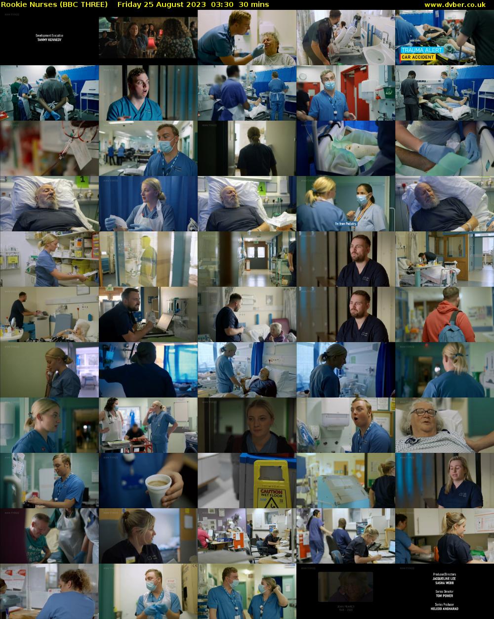 Rookie Nurses (BBC THREE) Friday 25 August 2023 03:30 - 04:00
