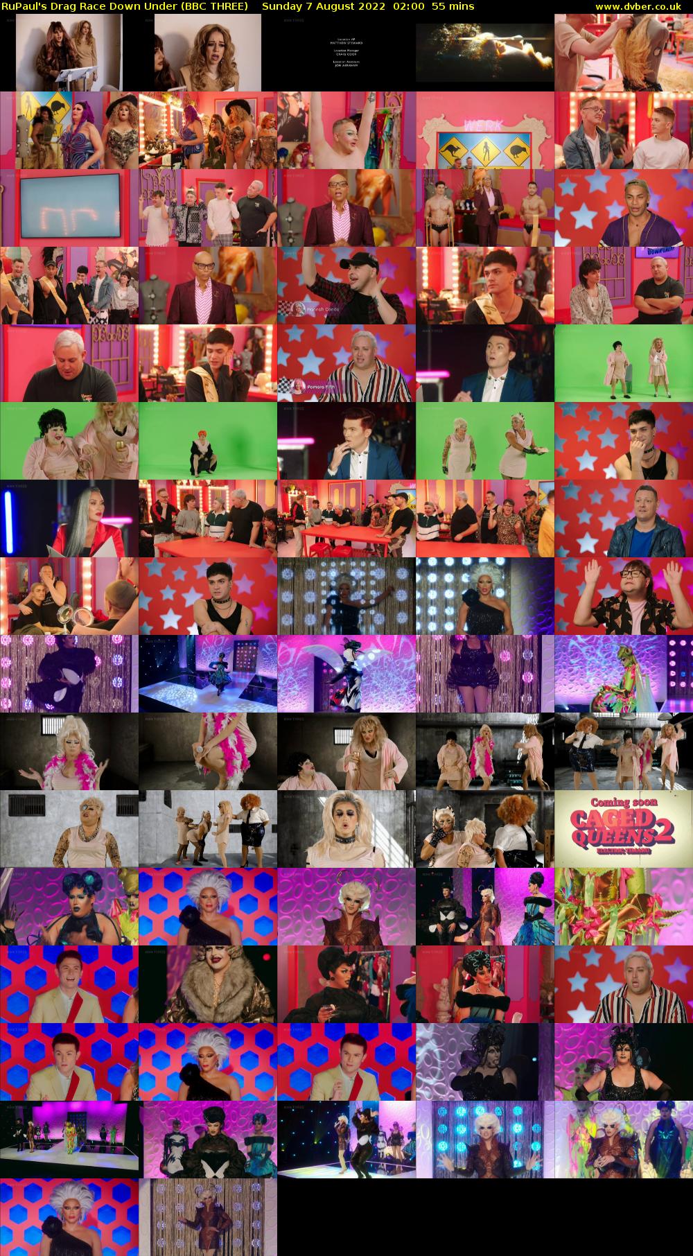 RuPaul's Drag Race Down Under (BBC THREE) Sunday 7 August 2022 02:00 - 02:55