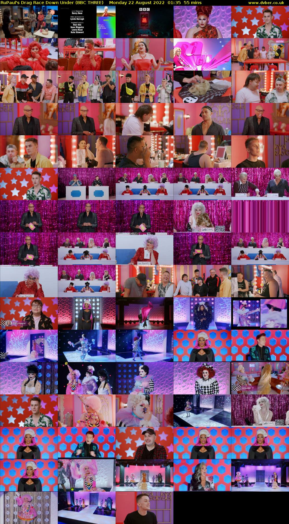 RuPaul's Drag Race Down Under (BBC THREE) Monday 22 August 2022 01:35 - 02:30