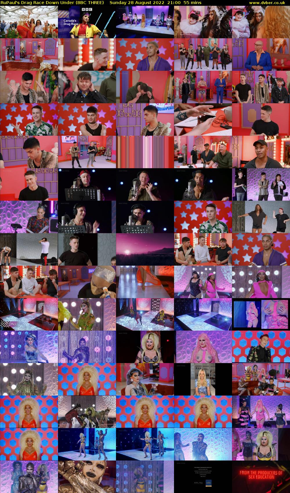 RuPaul's Drag Race Down Under (BBC THREE) Sunday 28 August 2022 21:00 - 21:55