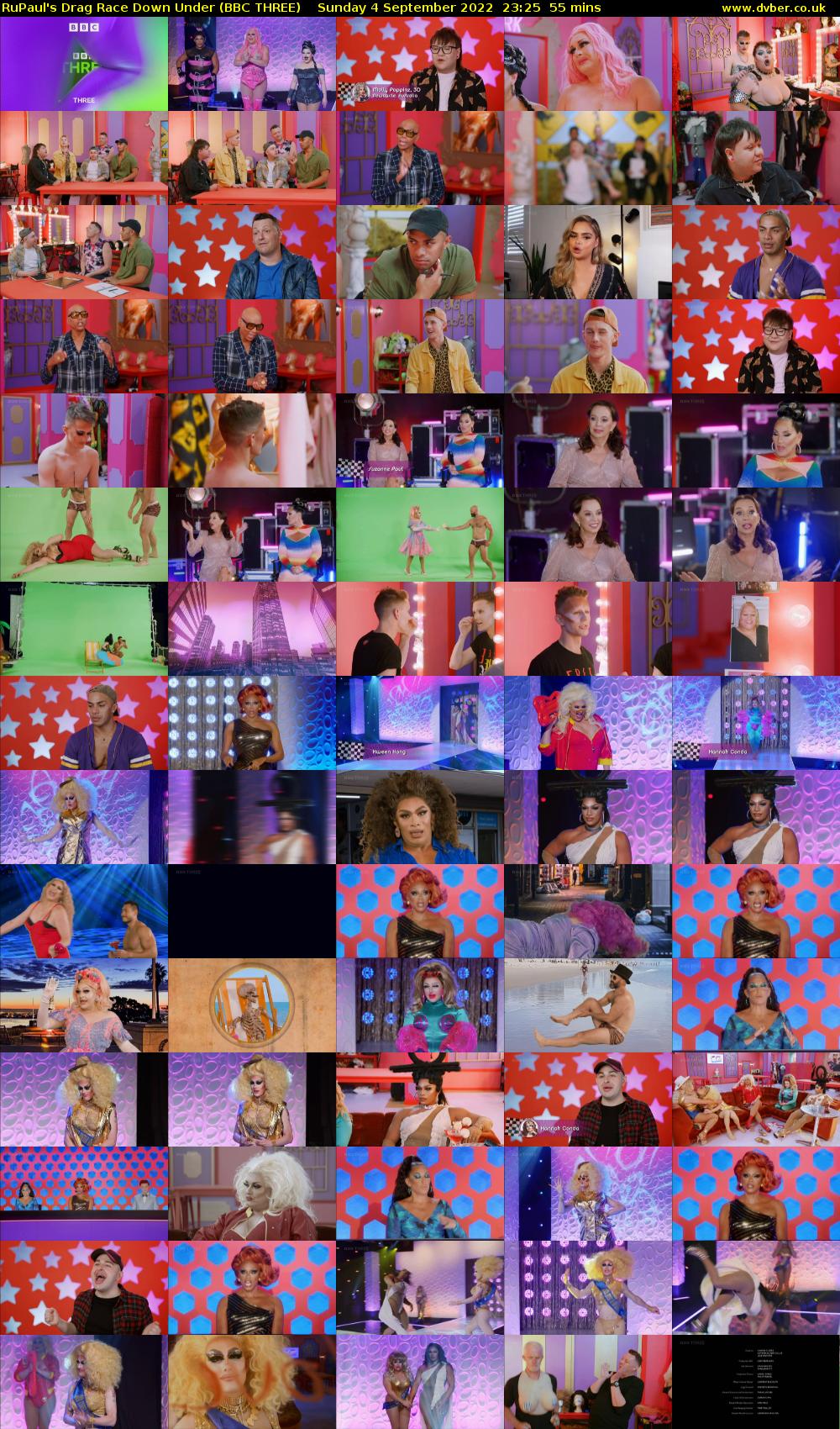 RuPaul's Drag Race Down Under (BBC THREE) Sunday 4 September 2022 23:25 - 00:20