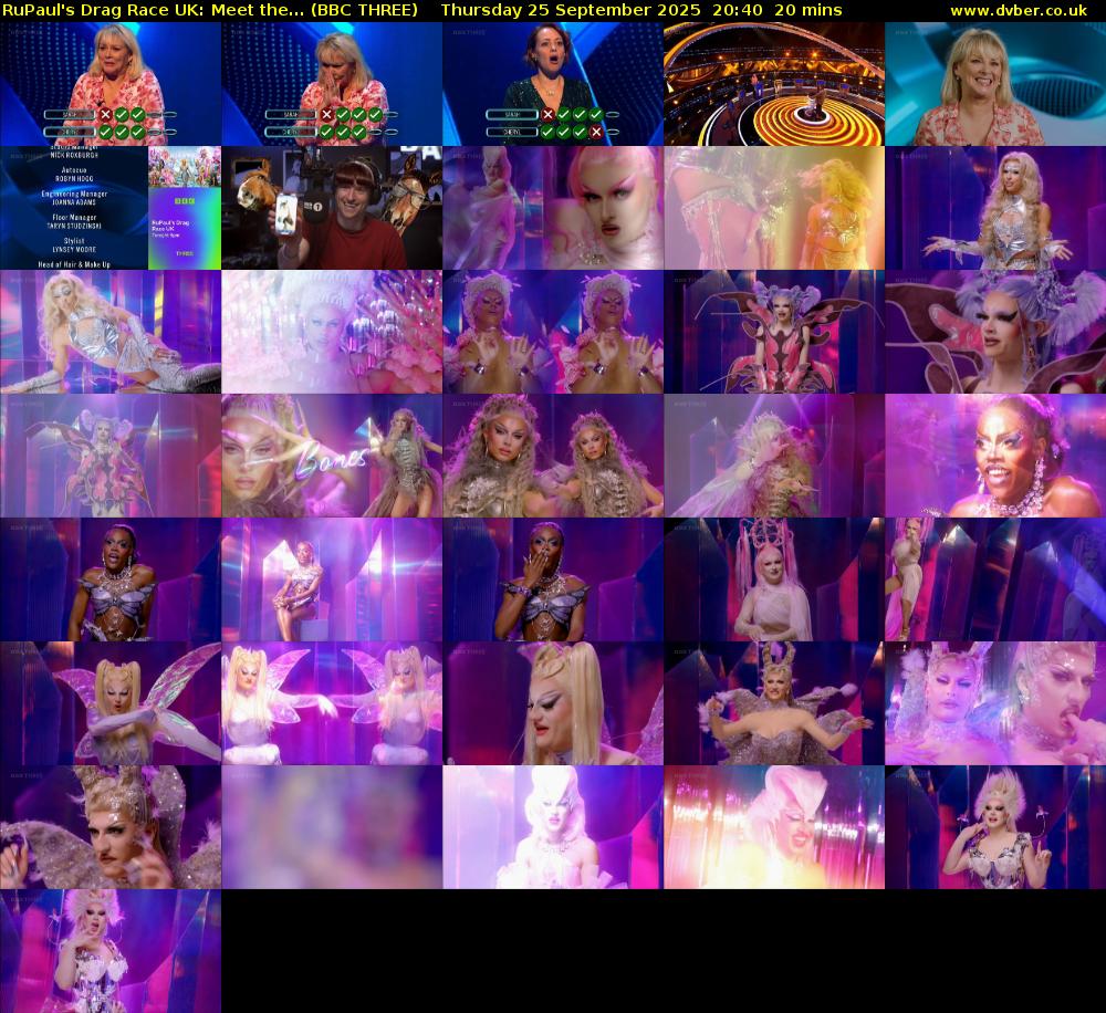 RuPaul's Drag Race UK: Meet the... (BBC THREE) Thursday 25 September 2025 20:40 - 21:00