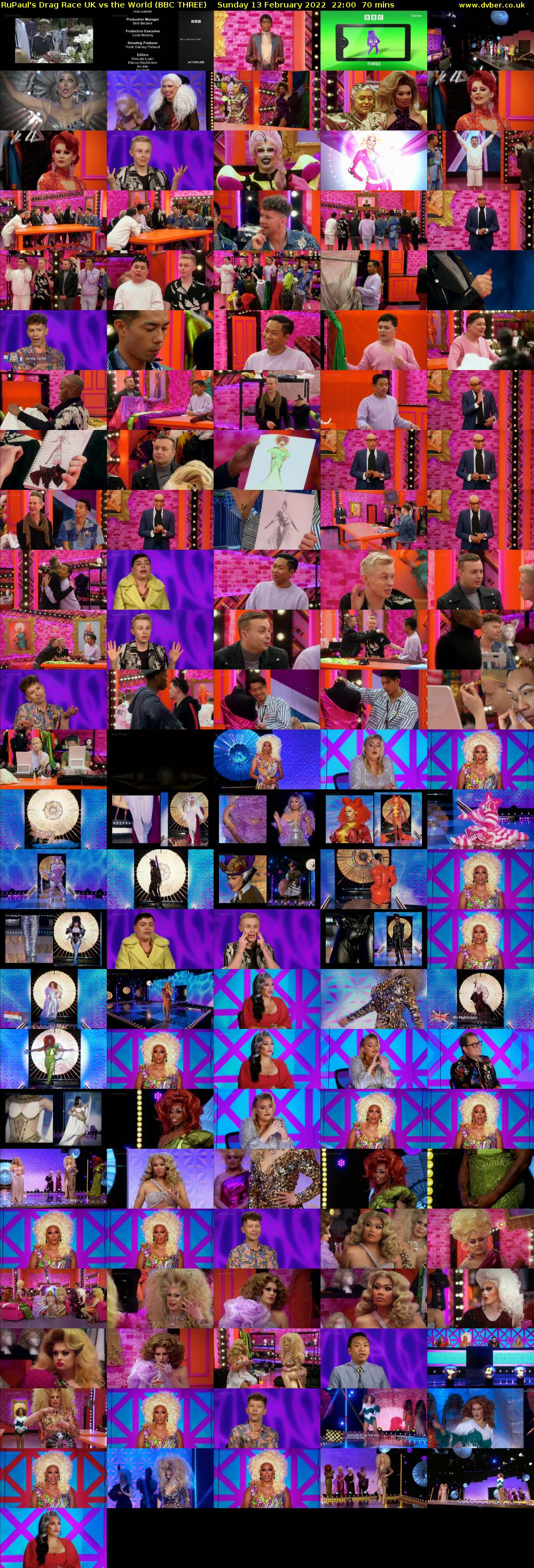 RuPaul's Drag Race UK vs The World (BBC THREE) Sunday 13 February 2022 22:00 - 23:10
