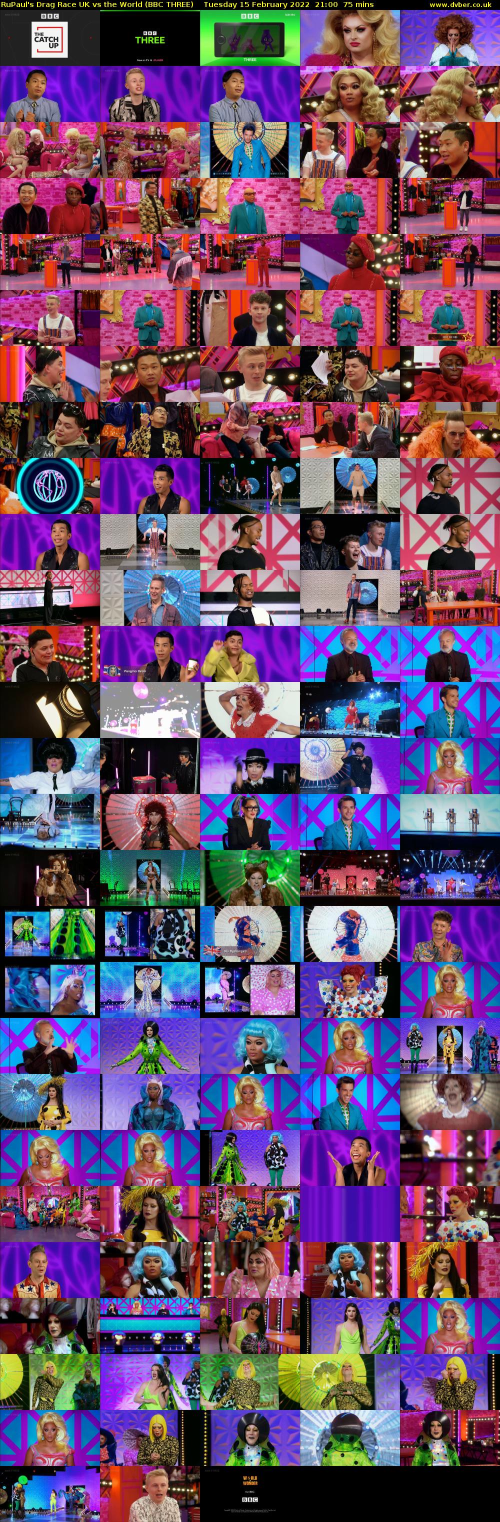 RuPaul's Drag Race UK vs The World (BBC THREE) Tuesday 15 February 2022 21:00 - 22:15