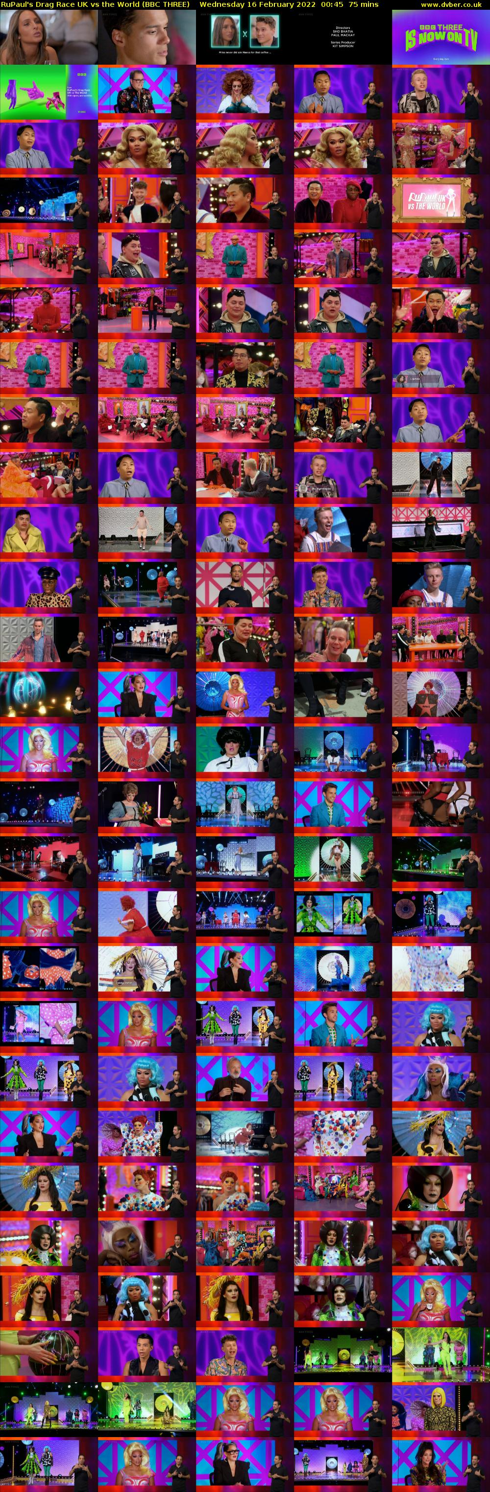 RuPaul's Drag Race UK vs The World (BBC THREE) Wednesday 16 February 2022 00:45 - 02:00