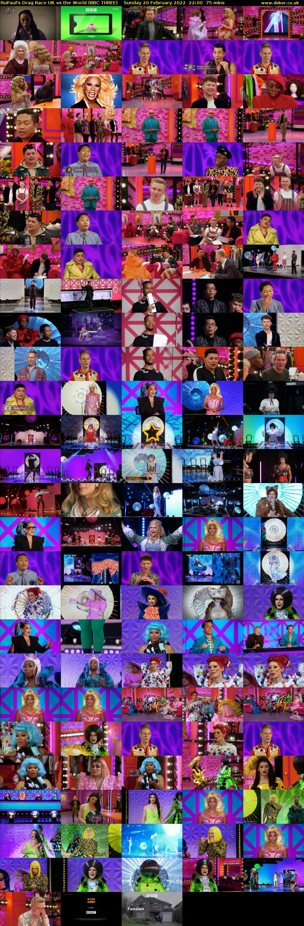 RuPaul's Drag Race UK vs The World (BBC THREE) Sunday 20 February 2022 22:00 - 23:15
