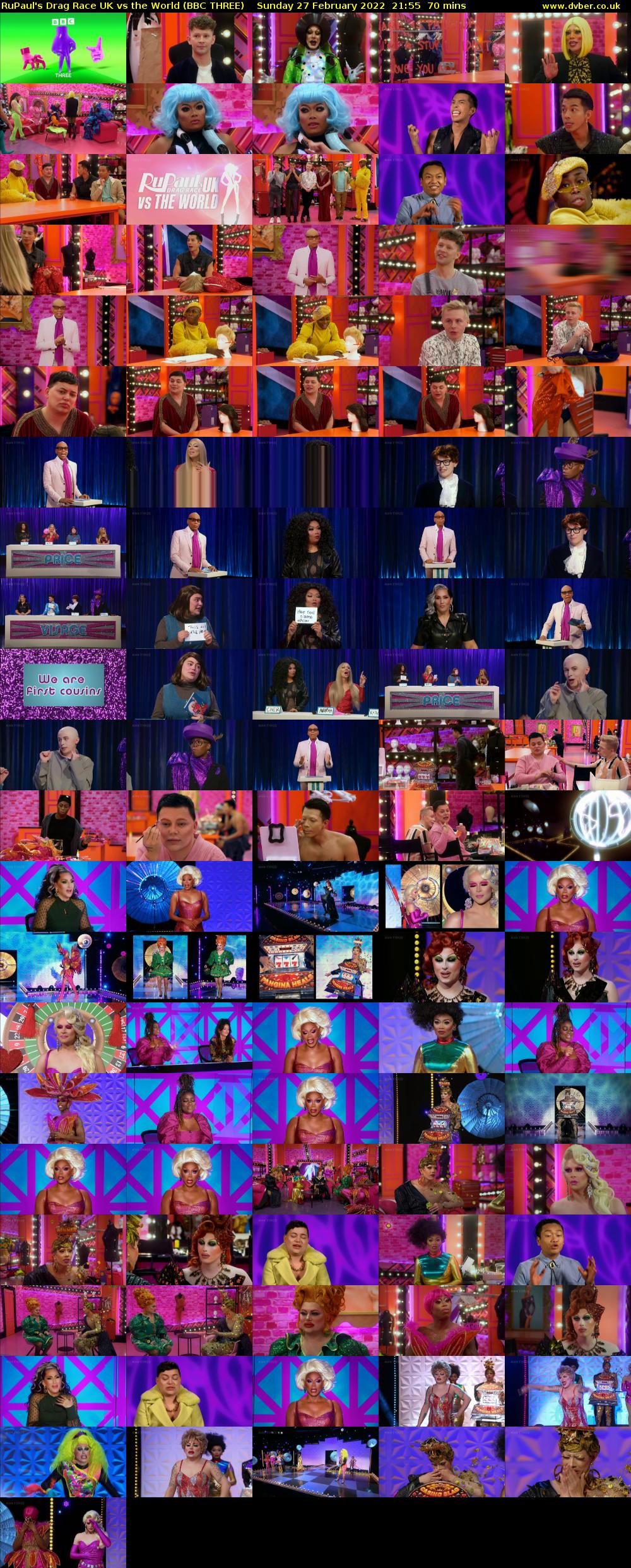 RuPaul's Drag Race UK vs The World (BBC THREE) Sunday 27 February 2022 21:55 - 23:05
