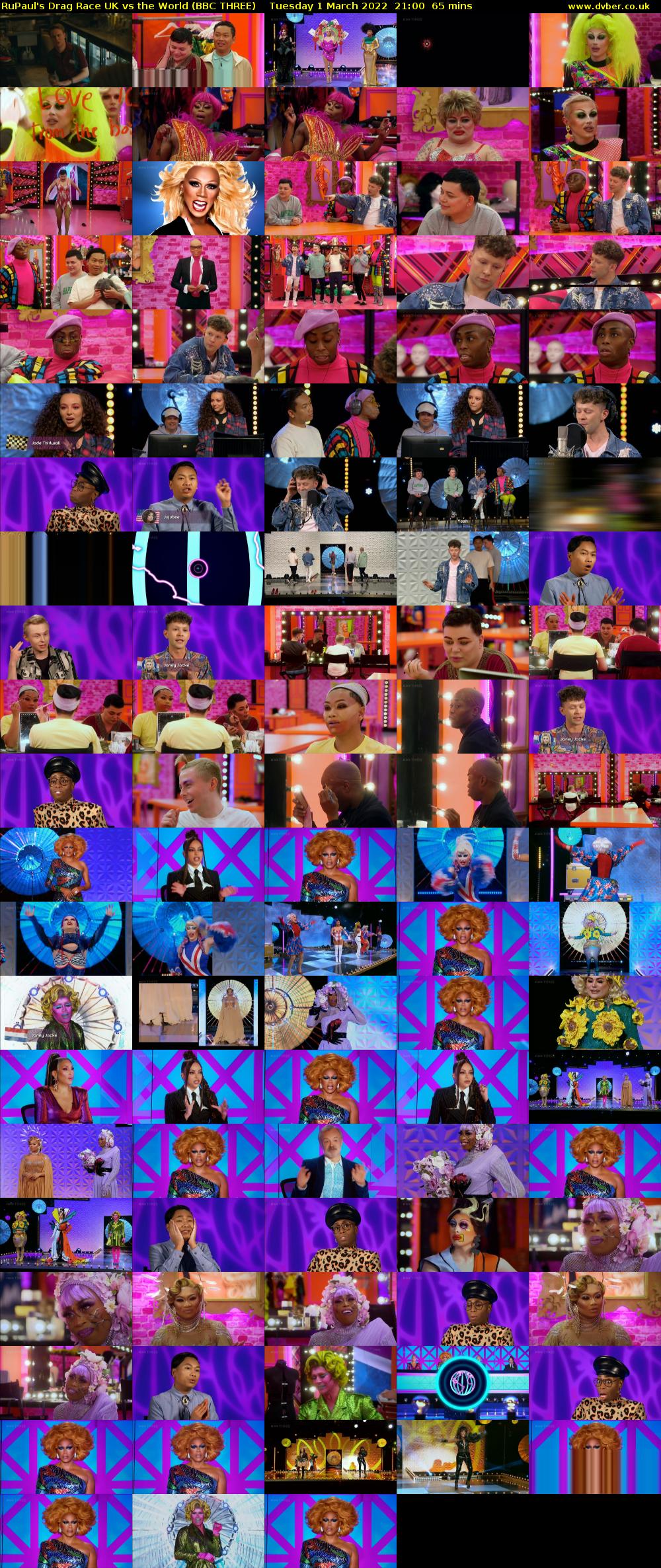 RuPaul's Drag Race UK vs The World (BBC THREE) Tuesday 1 March 2022 21:00 - 22:05