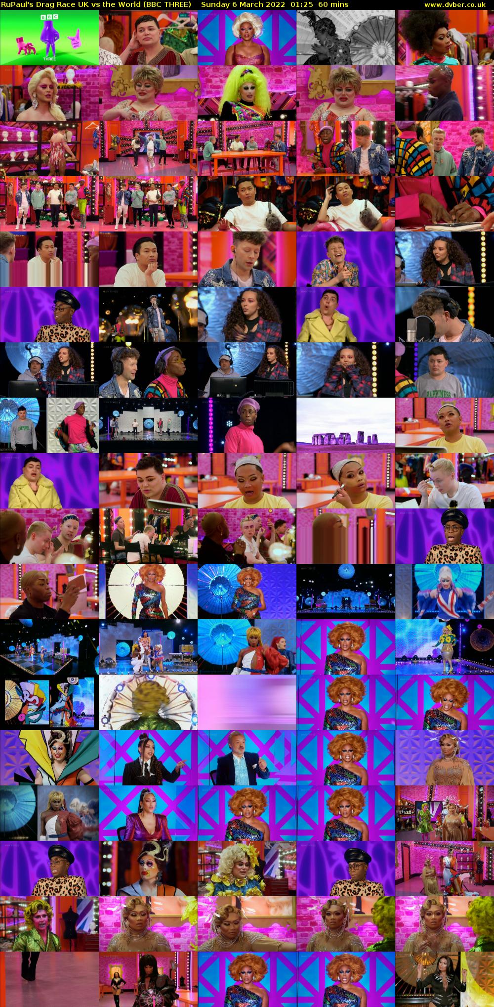 RuPaul's Drag Race UK vs The World (BBC THREE) Sunday 6 March 2022 01:25 - 02:25