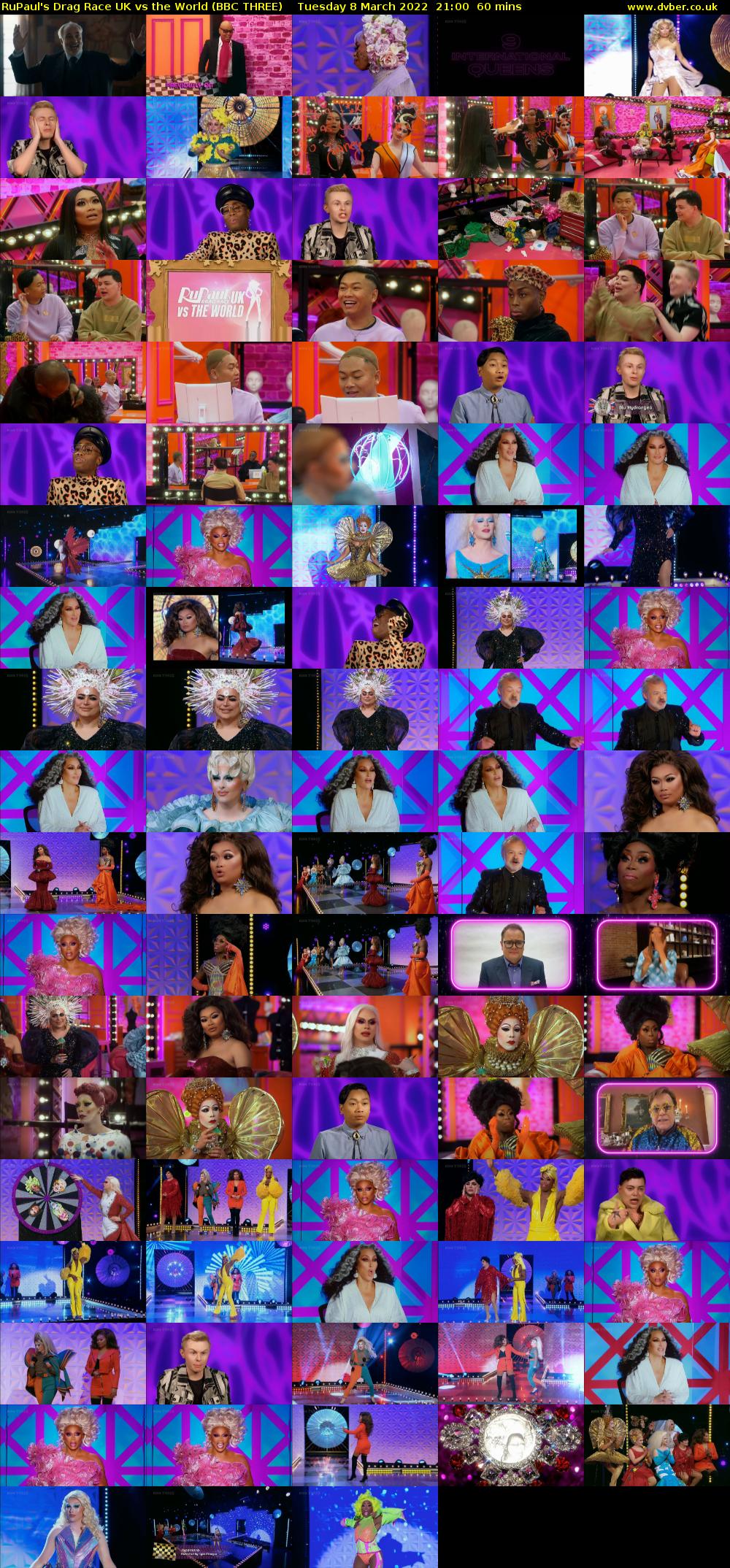 RuPaul's Drag Race UK vs The World (BBC THREE) Tuesday 8 March 2022 21:00 - 22:00