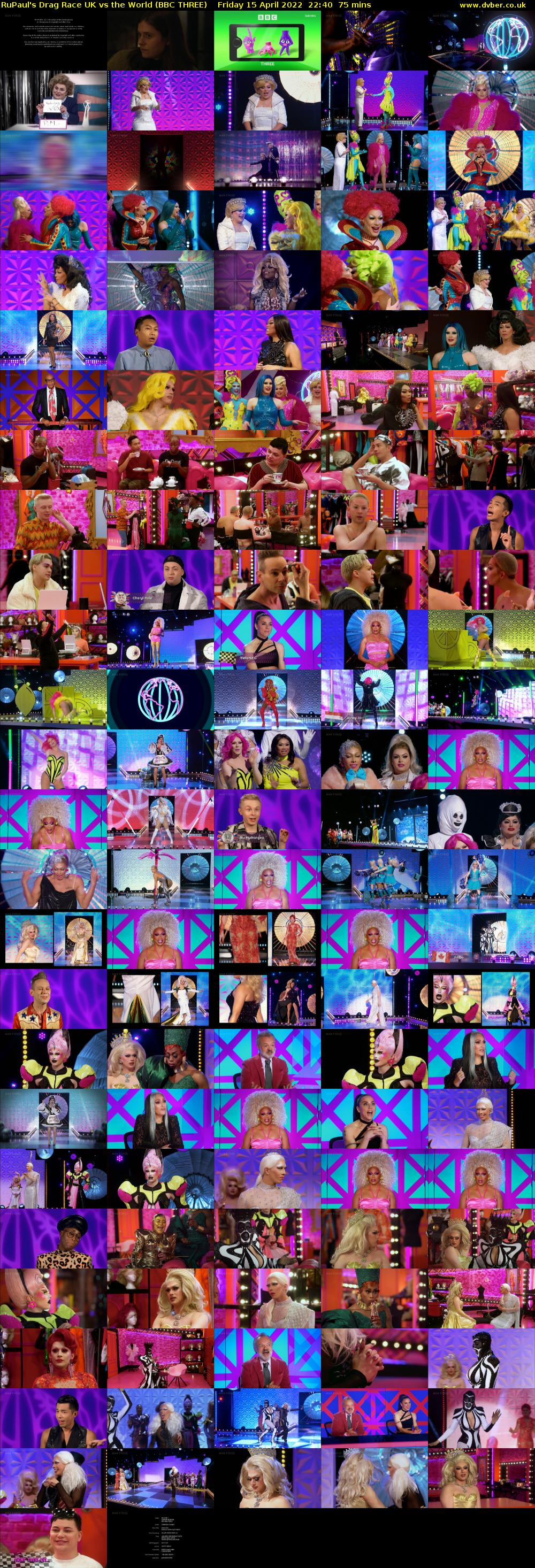 RuPaul's Drag Race UK vs The World (BBC THREE) Friday 15 April 2022 22:40 - 23:55
