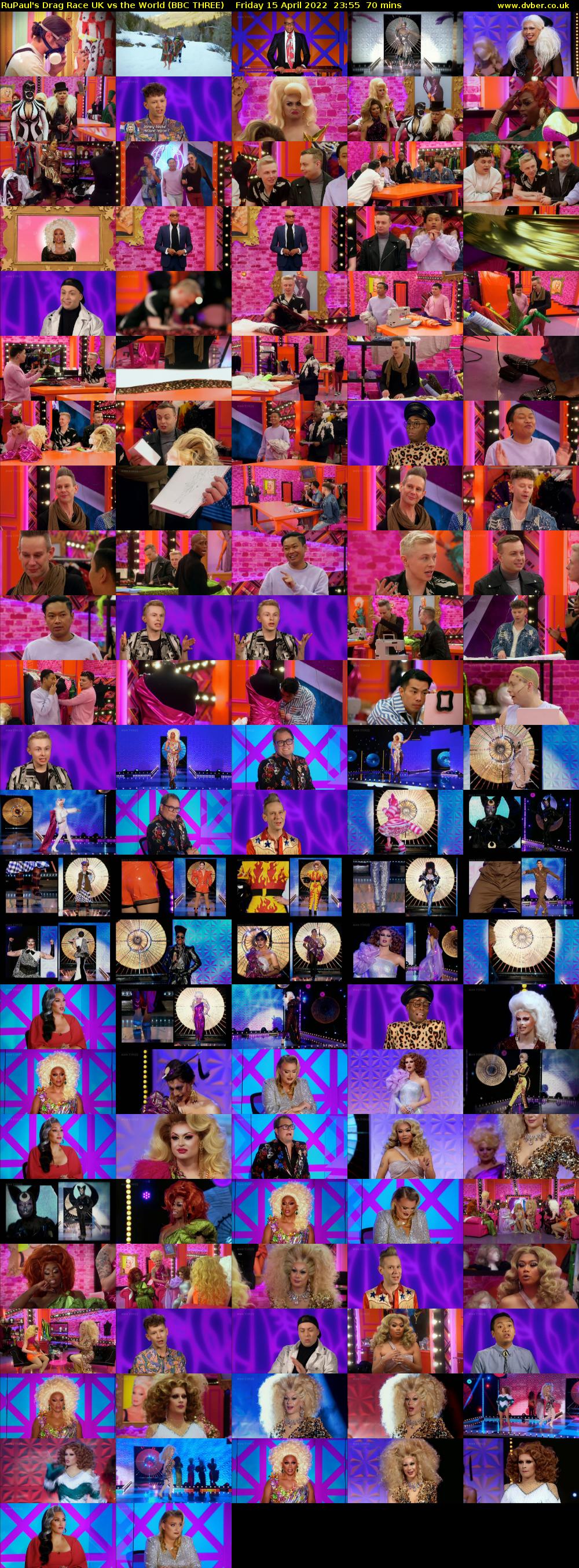 RuPaul's Drag Race UK vs The World (BBC THREE) Friday 15 April 2022 23:55 - 01:05