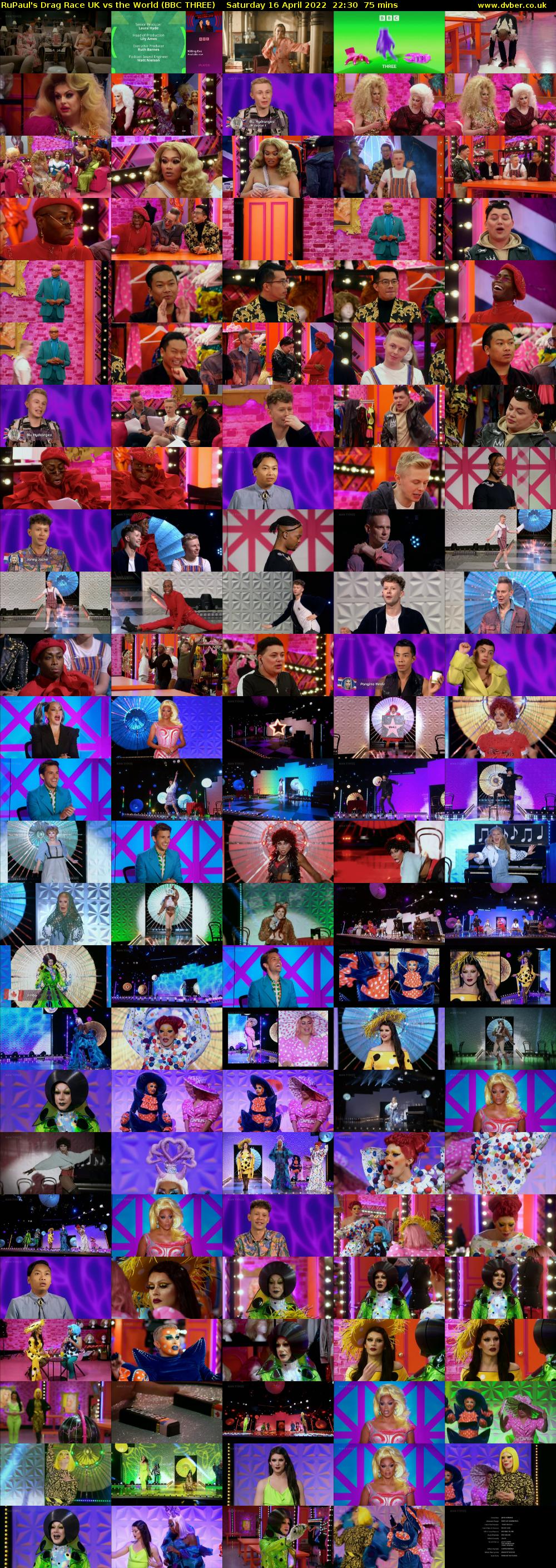 RuPaul's Drag Race UK vs The World (BBC THREE) Saturday 16 April 2022 22:30 - 23:45