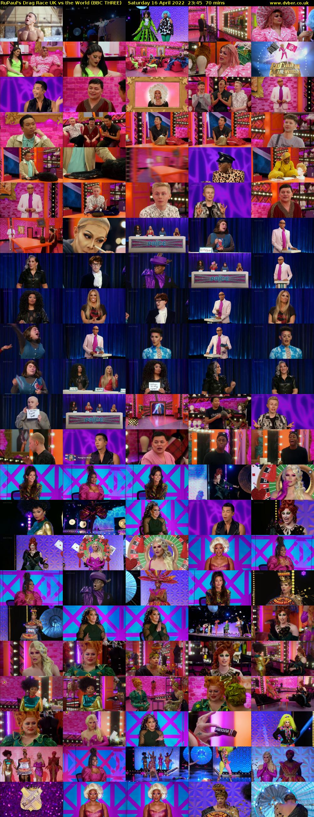 RuPaul's Drag Race UK vs The World (BBC THREE) Saturday 16 April 2022 23:45 - 00:55