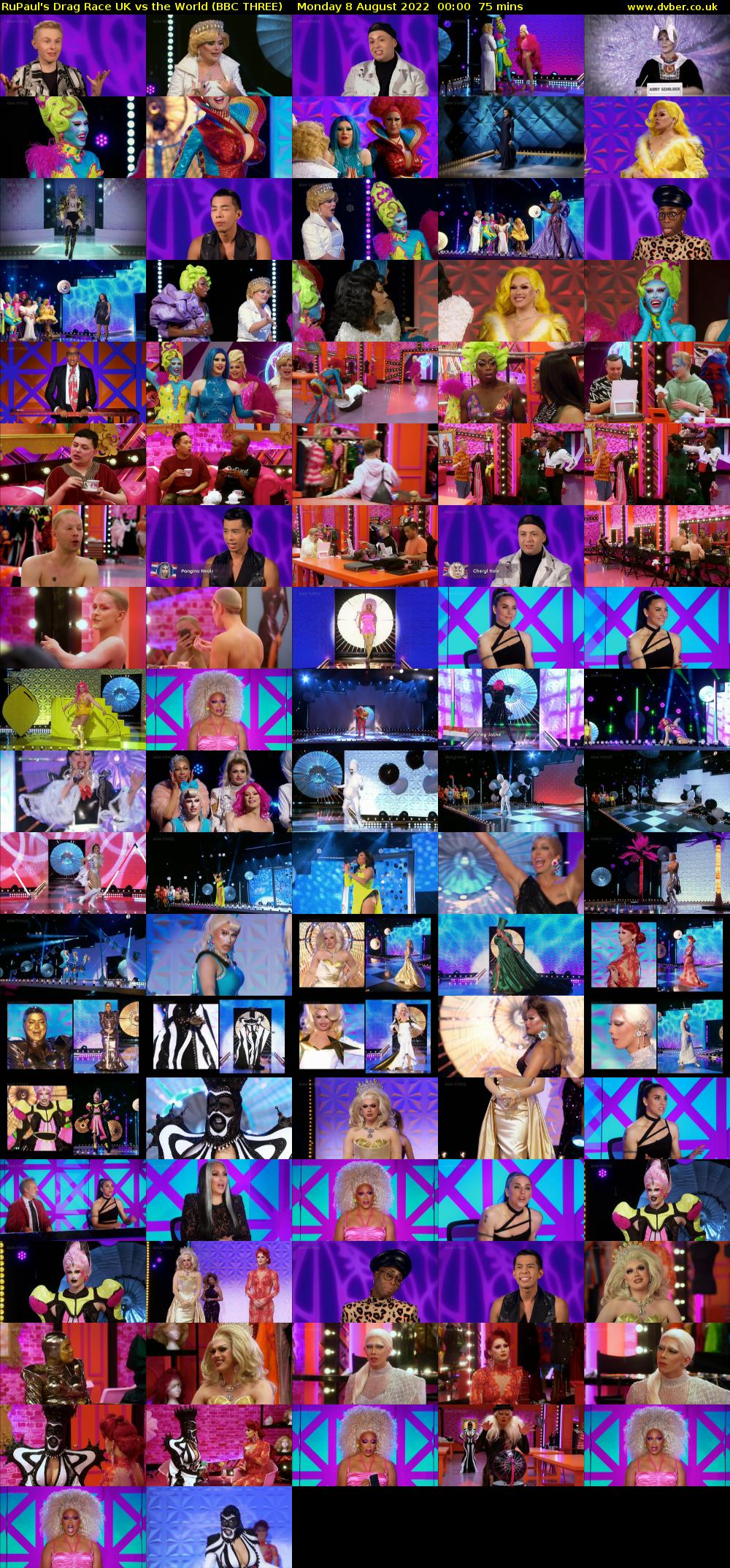 RuPaul's Drag Race UK vs The World (BBC THREE) Monday 8 August 2022 00:00 - 01:15
