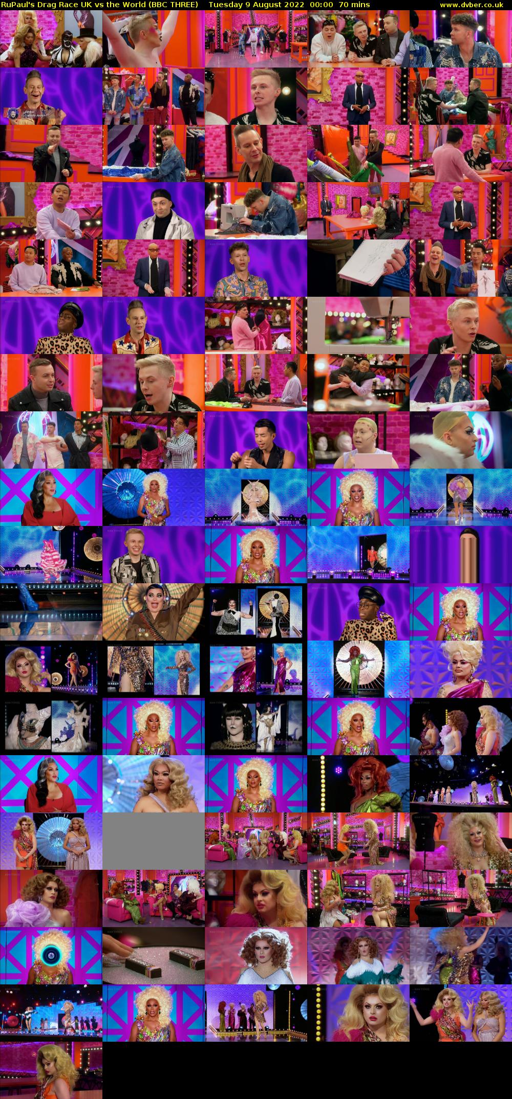 RuPaul's Drag Race UK vs The World (BBC THREE) Tuesday 9 August 2022 00:00 - 01:10