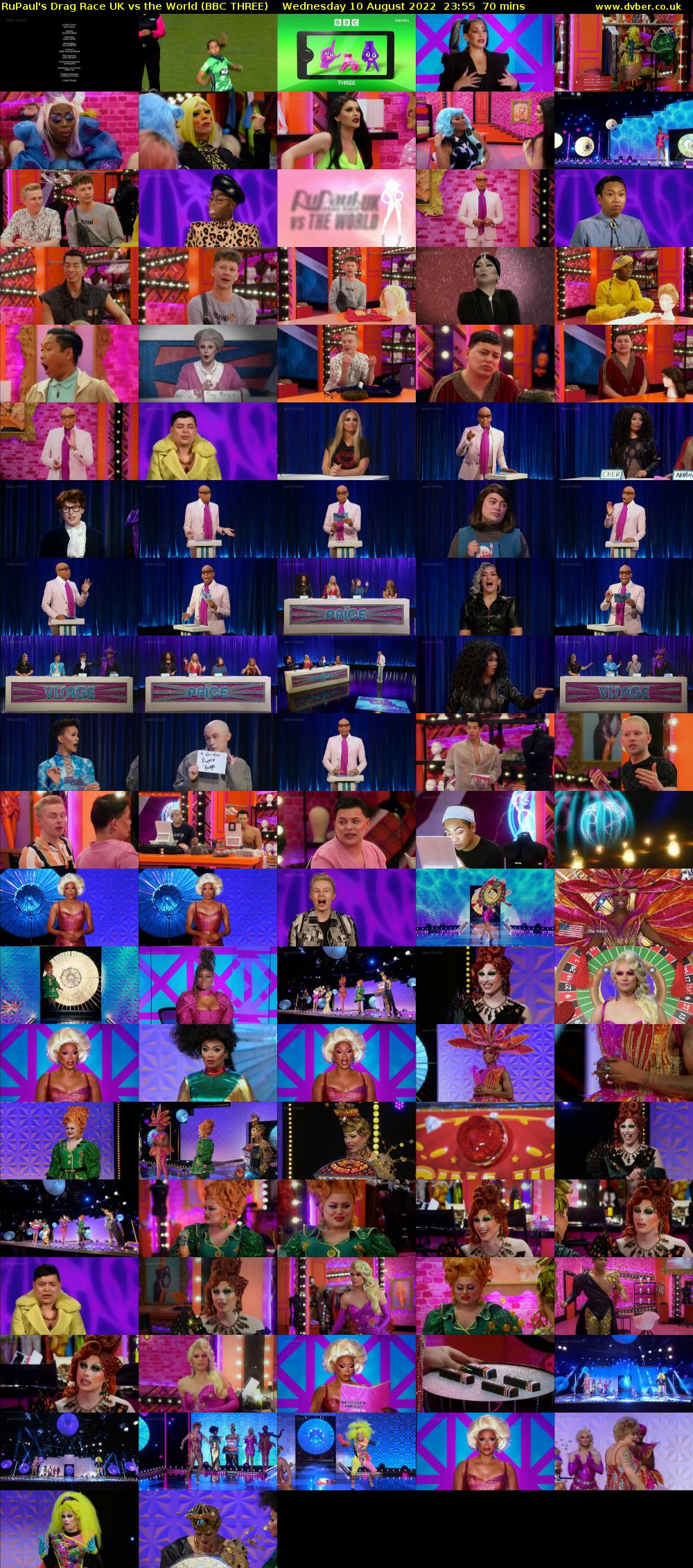 RuPaul's Drag Race UK vs The World (BBC THREE) Wednesday 10 August 2022 23:55 - 01:05
