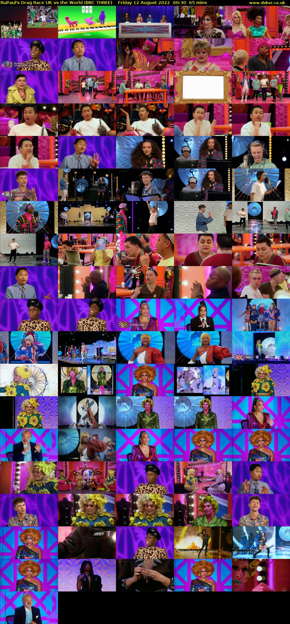 RuPaul's Drag Race UK vs The World (BBC THREE) Friday 12 August 2022 00:30 - 01:35