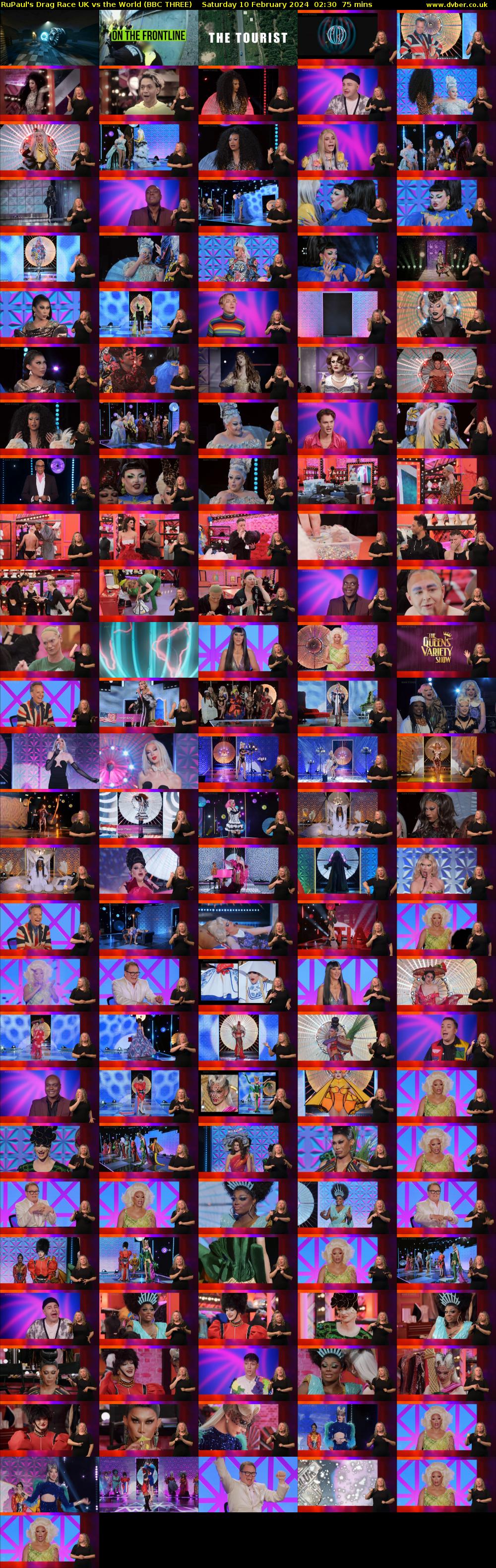 RuPaul's Drag Race UK vs The World (BBC THREE) Saturday 10 February 2024 02:30 - 03:45