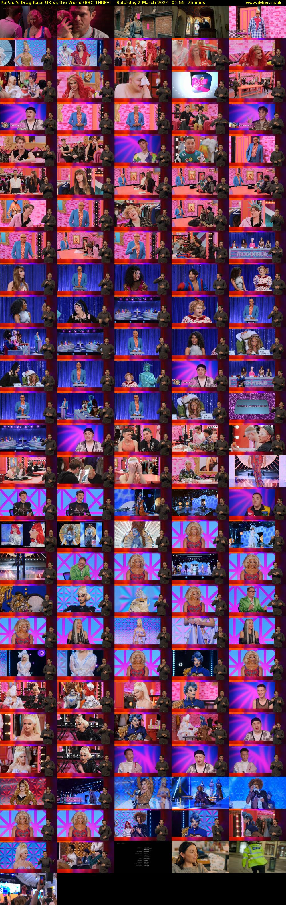 RuPaul's Drag Race UK vs The World (BBC THREE) Saturday 2 March 2024 01:55 - 03:10