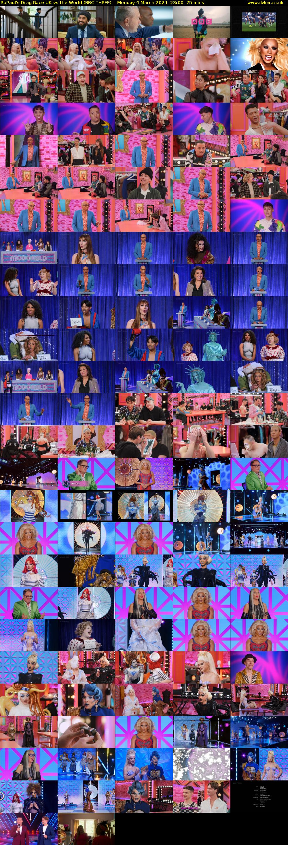 RuPaul's Drag Race UK vs The World (BBC THREE) Monday 4 March 2024 23:00 - 00:15