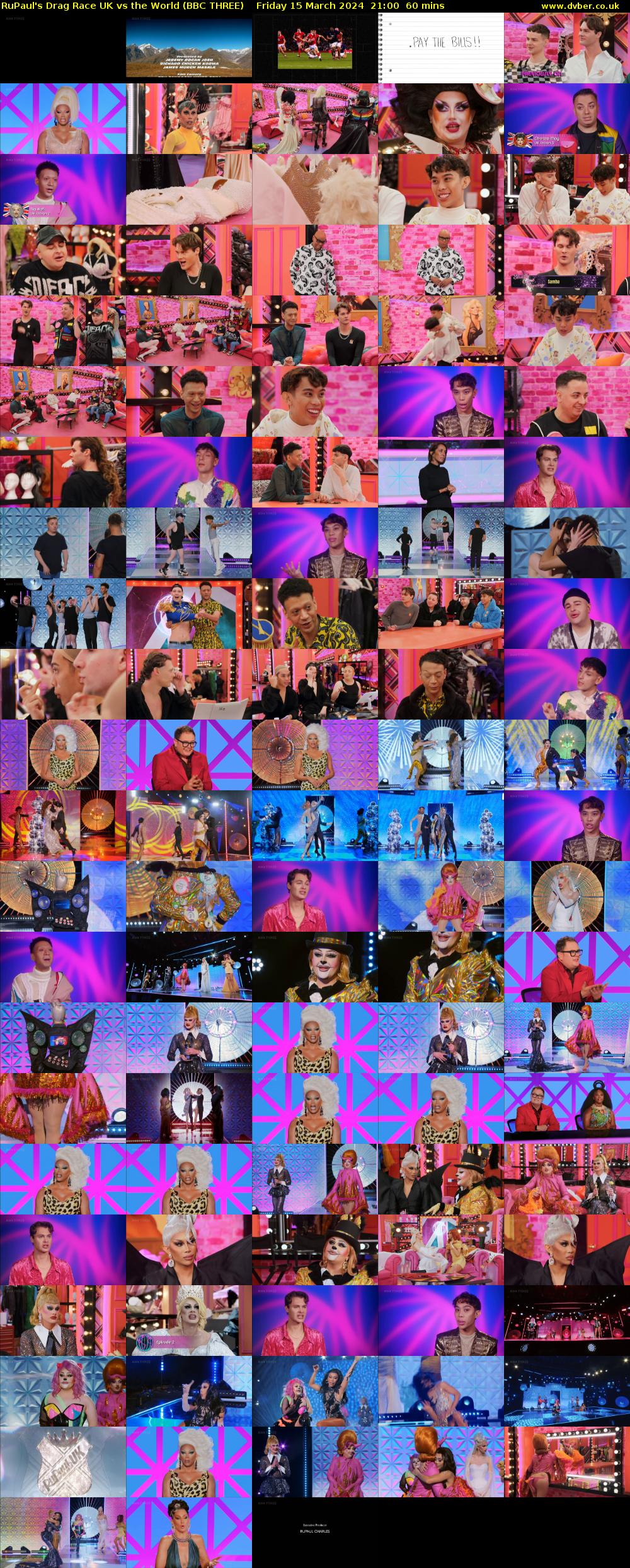 RuPaul's Drag Race UK vs The World (BBC THREE) Friday 15 March 2024 21:00 - 22:00