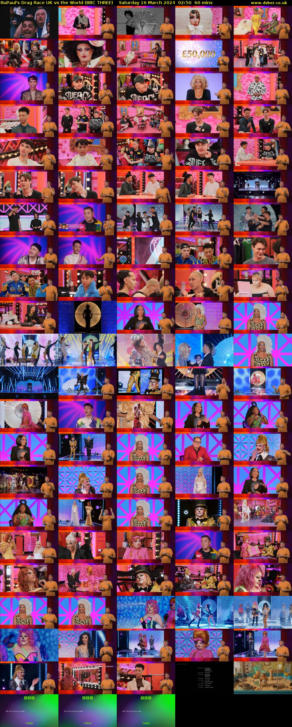 RuPaul's Drag Race UK vs The World (BBC THREE) Saturday 16 March 2024 02:50 - 03:50