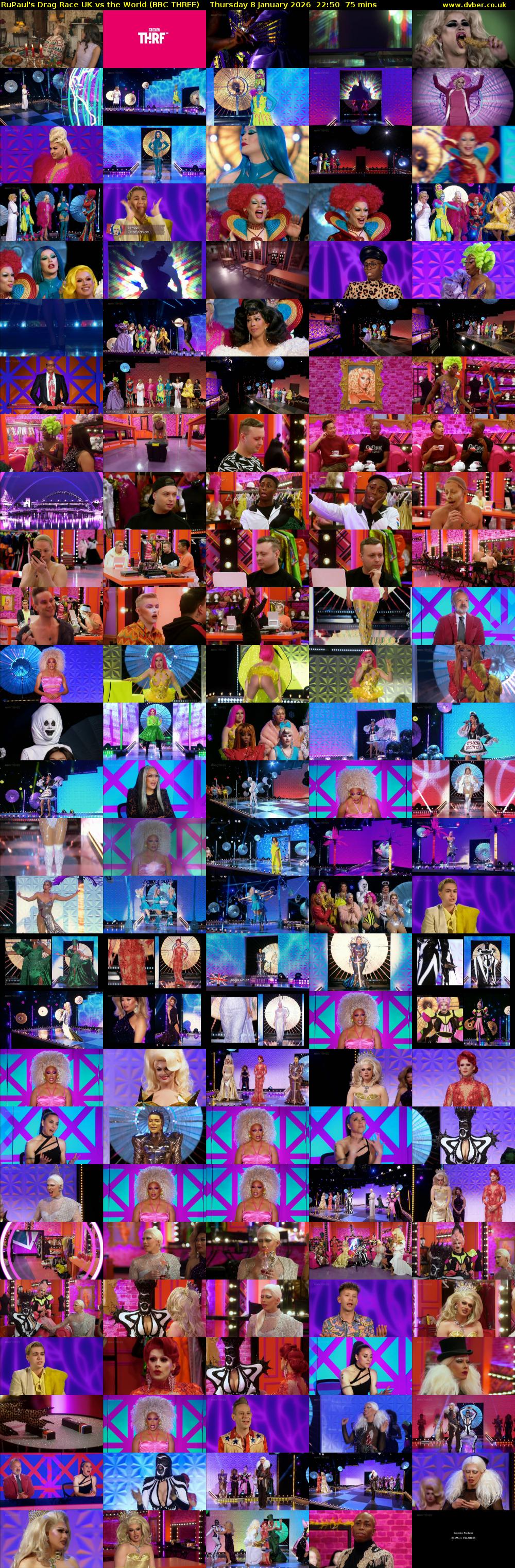 RuPaul's Drag Race UK vs The World (BBC THREE) Thursday 8 January 2026 22:50 - 00:05