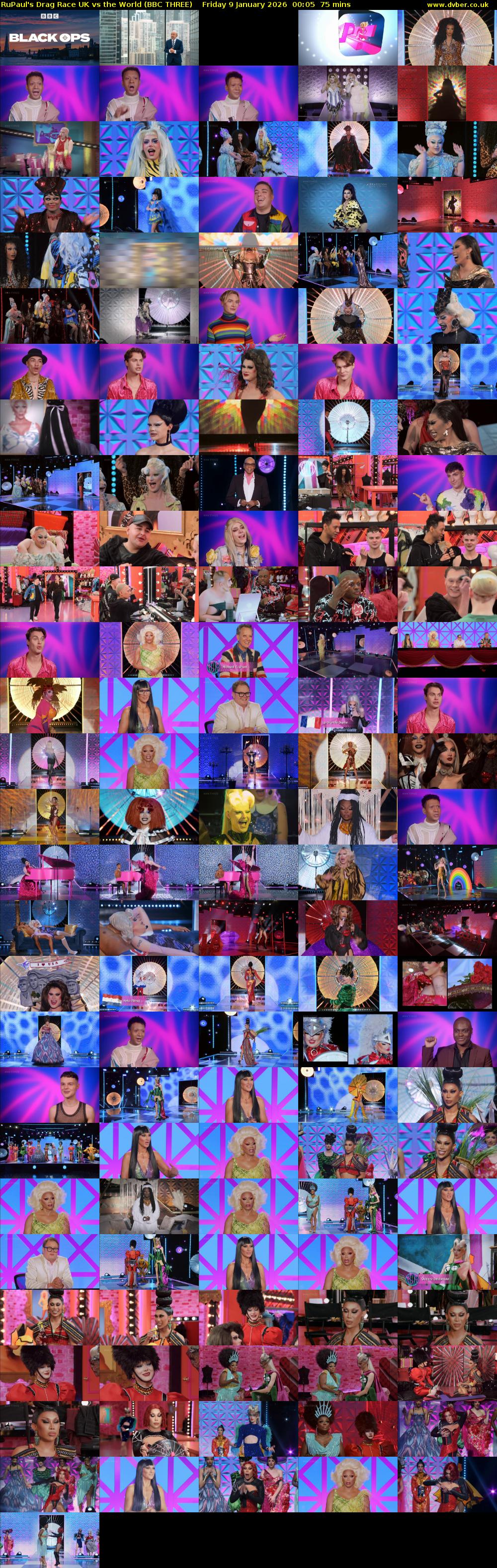 RuPaul's Drag Race UK vs The World (BBC THREE) Friday 9 January 2026 00:05 - 01:20